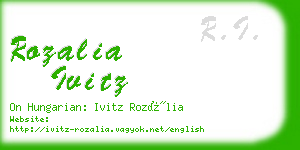 rozalia ivitz business card